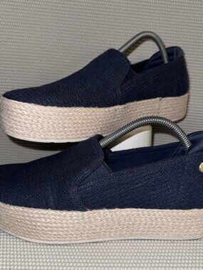 Skechers X Martha Stewart Platform Navy Blue Slip On Shoe Women’s Size 10